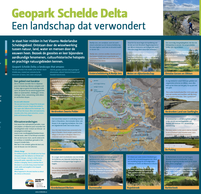 Informatiebord Geopark Schelde Delta