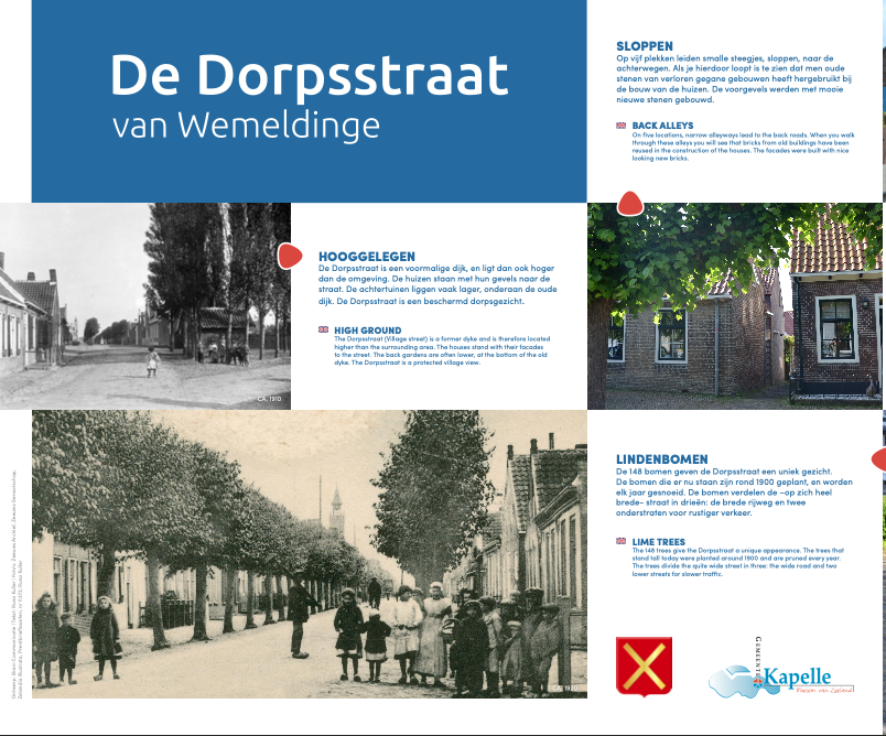 Informatiebord historische Dorpsstraat Wemeldinge
